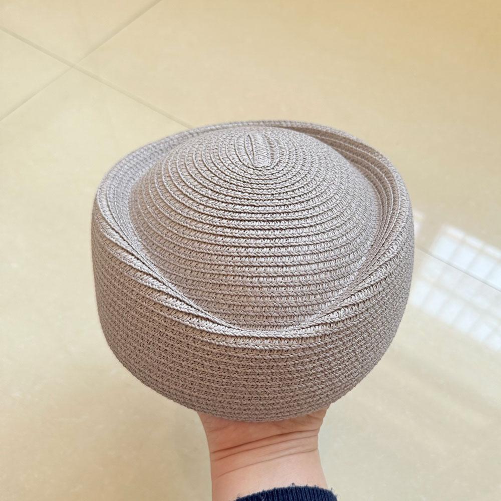

Summer Pillbox Hat Beret Hat Women Caps Airline Stewardess Flight Attendant Vintage Looking Hat Uniform Stewardess Teardrop Hat 54-58cm сірий