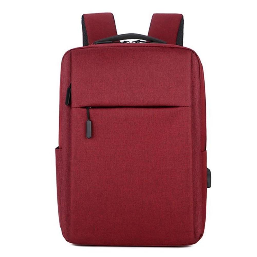 USB-рюкзак мужской деловой для commuters, сумка для компьютера, женский модный рюкзак с зарядкой, рюкзак красный