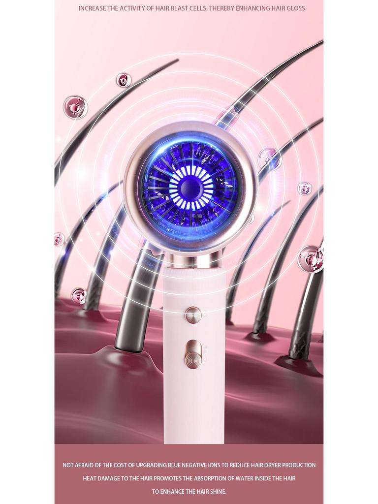 High-Speed Negative Ion Hair Dryer for Home and Salon Use - Cold & Hot Air, High Power