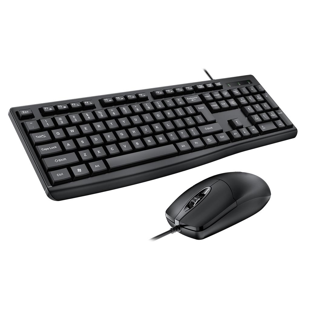 Keyboard Mouse Combo USB Wired   Set Optical Ergonomic for Laptop PC Gaming Working