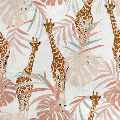 Royal Samt Stoff Polyester Zum Nähen - Motiv Giraffe