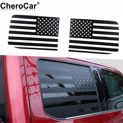 2x US Flag Rear Window Trim Stickers Decal Cover for Ford F150 2015+ Accessories