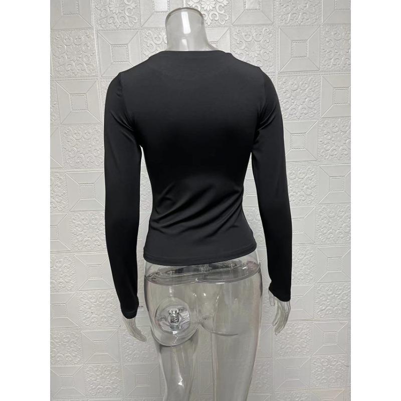 Women's Slim Fit Base Shirt Long Sleeved T-shirt Top