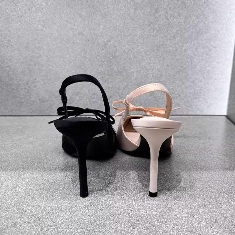 Summer Thin High Heel Women Single Shoes Fashion Pink Pointed Toe Sandals Women Design Banquet Party Sandalias Women Heels Pumps
