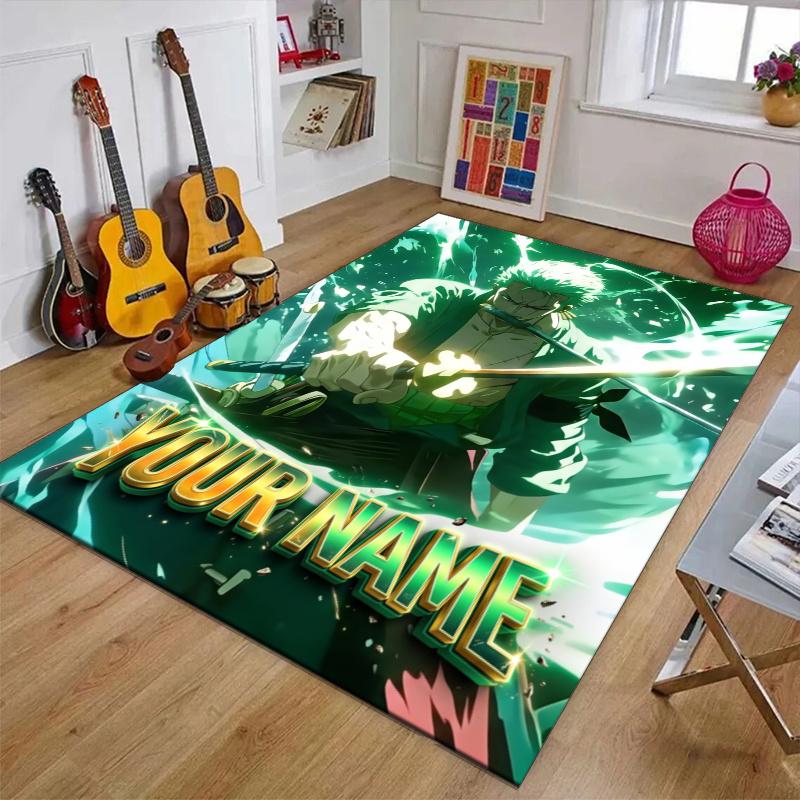 Zoro Design Area Rug Personalized Name- Non-Slip, Soft & Cozy Floor Mat for Living Room, Office - Indoor/Outdoor Carpet
