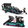 Lego® 60406 city la voiture de course et le camion de transport de voitures, jouet avec véhicule, minifigurines de pilote