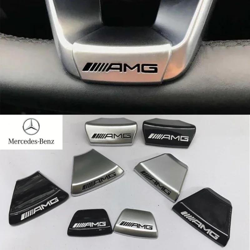 UMEG7 Car Steering Wheel Emblem Sticker Interior Badge Decoration for Mercedes Benz W203 W204 W205 W176 W211 W212 W213 GLA GLC