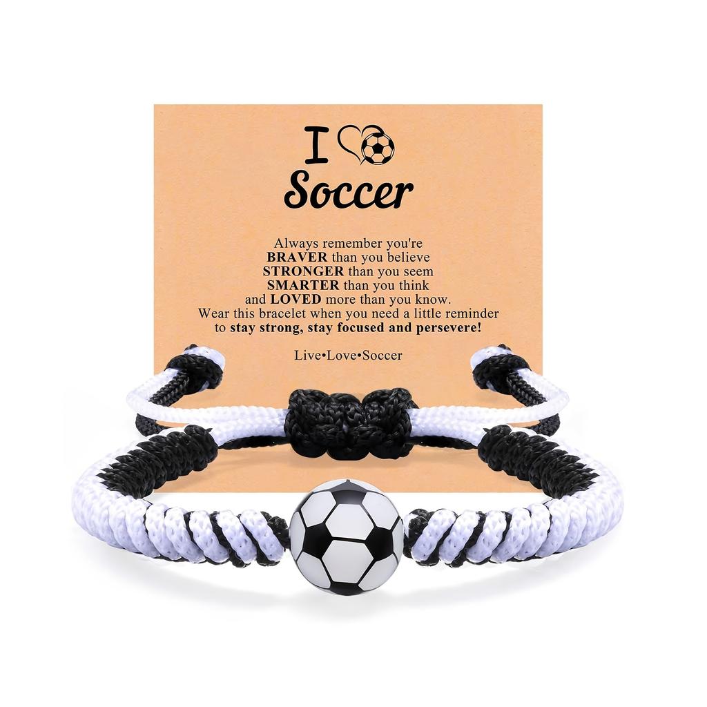3er Set Basketball, Baseball und Fußball Fan Armband Geflochtenes Armband Zubehör für weibliche und männliche Sportler Feiern Sie den Sieg