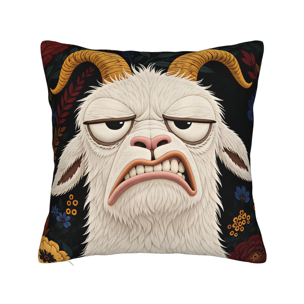 Screaming Goat  Pillow Case  Square Pillow Cover Funny Pillowcases For Sofa Couch Bed Living Room
