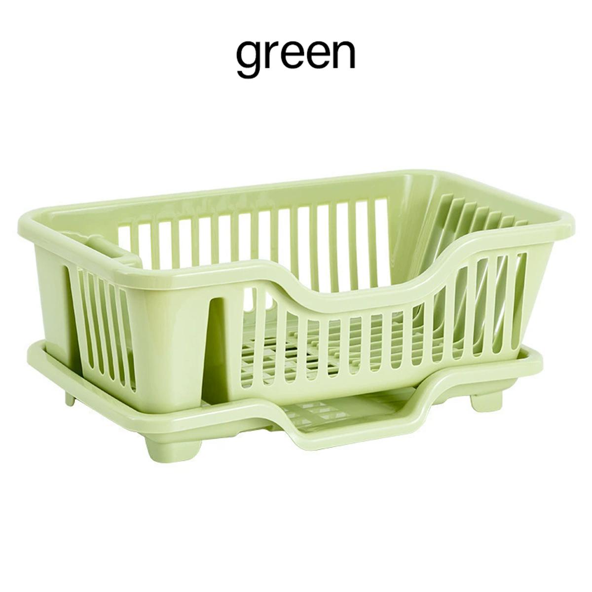 

Kitchen drain bowl rack Drainage board, countertop, tableware, plates, bowls, chopsticks, spoons, storage container зелений