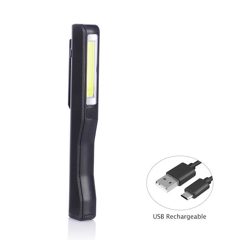 

Мощный светодиодный рабочий фонарь COB для гаража, автомеханика, магнитный USB-фонарик с зажимом для ручки, фонарь для осмотра