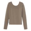 Comfortable Skin-Friendly Soft Solid Color Long Sleeve Regular T-Shirt Women Tops TB0A5ZHQBK0