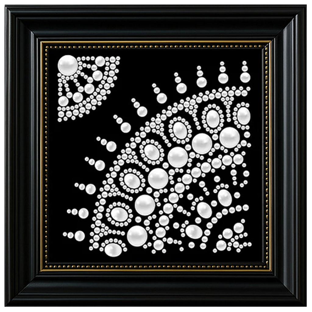 DIY Pearl Paintings Pearls Gem Art Craft with Frame 10.63x10.63in for Adults/Beginners Gift Idea Home Wall Decor