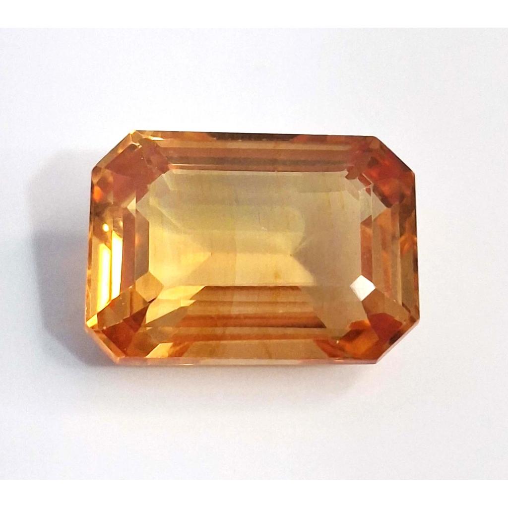 Orange Citrine Natural 10-12 Ct Emerald Cut Stunning Certified Loose Gemstone