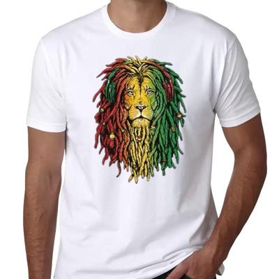 Rasta Lion Graphic T-Shirt - Bold and Vibrant Jamaican-Inspired Style