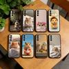 Cute Animal Fluffy Hamsters Phone Case For Samsung Galaxy A73,A72,A71,A70,A53,A52,A51,Soft Silicone Black Cover