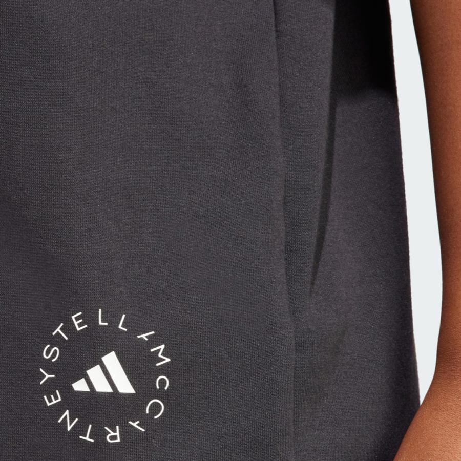 adidas X Stella Mccartney Co-Branded Solid Color Logo Loose Round Neck Short Sleeve T-Shirt Women Tops Black IB6854