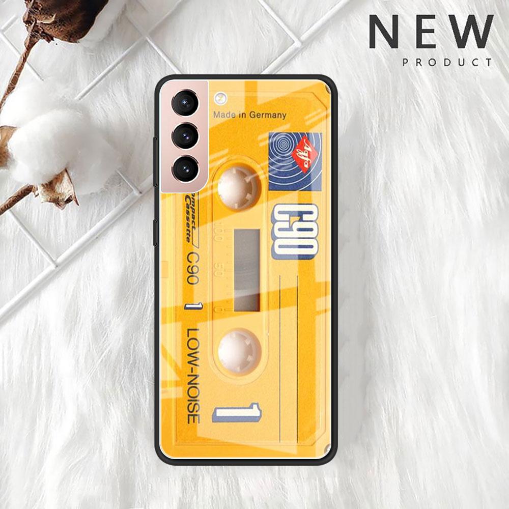 

Магнитный стеклянный чехол для кассеты с радио для Samsung Galaxy S22 S20 FE S21 Plus, чехол для телефона S10 5G S9 Note 20 Ultra 10 Lite Shell Samsung Note 9