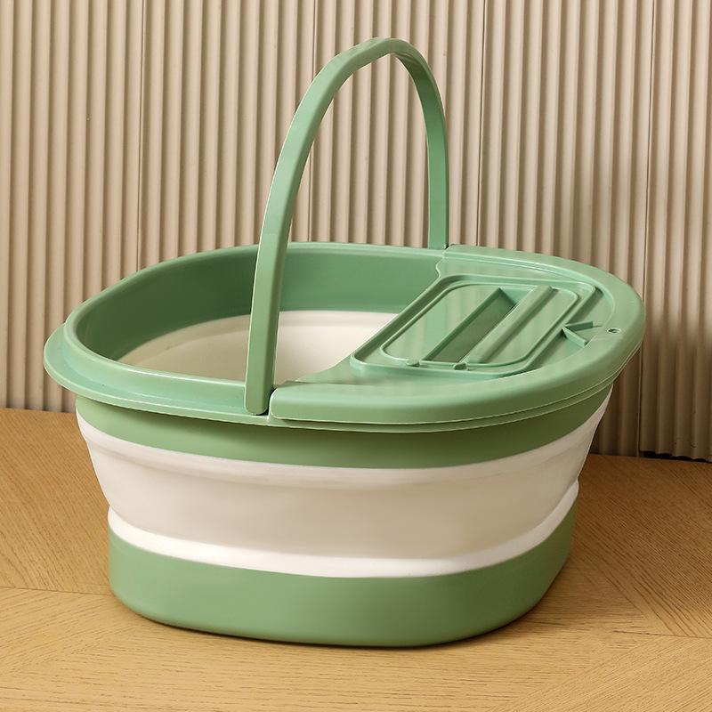 Collapsible Foot Bath Tub TEP Leakproof Durable Foot Soaking Basin for Home Spa Travel Post Work Relaxation