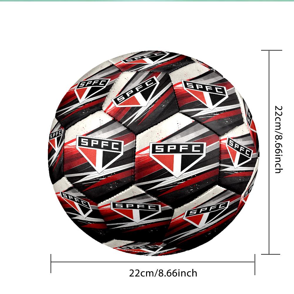 Spfc Team Crest Design Printed Size 5 Soccer Ball - Durable, Machine-stitched, Soft and Comfortable, Suitable for Training and Matches Gift