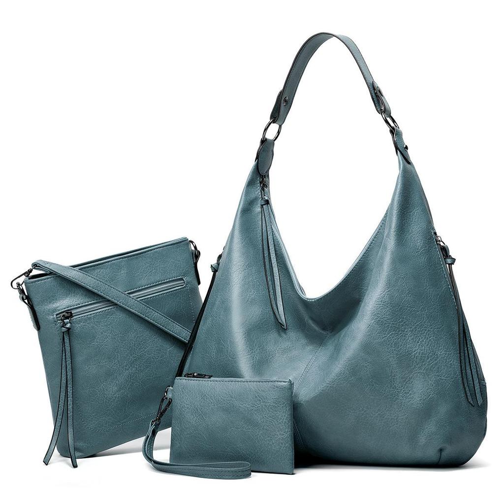 Women's 2023 Autumn/Winter Tote: Large Capacity Soft Leather Shoulder Handbag with Mother-and-Child Design
