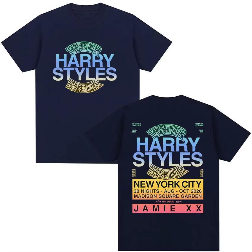 Harry Styles Together Tour 2026 T-shirt Merchandising Hommes Femmes Mode T-shirts Oversize Haute Qualité T-shirt 100% Coton Streetwear