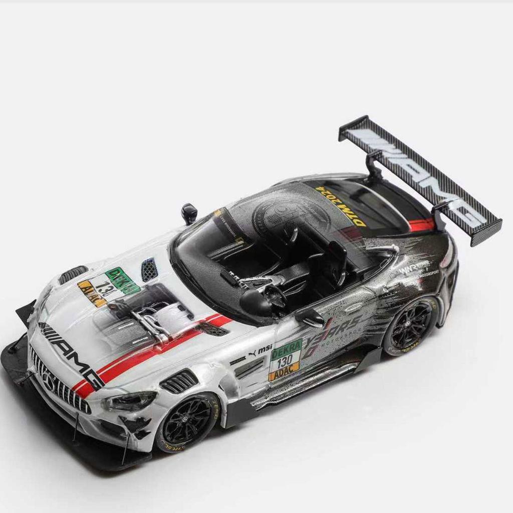 Rhino Model1:64 2024 Mercedes-Benz AMG GT S DTM Nürburgring Racing Simulation Alloy Car Models Collection
