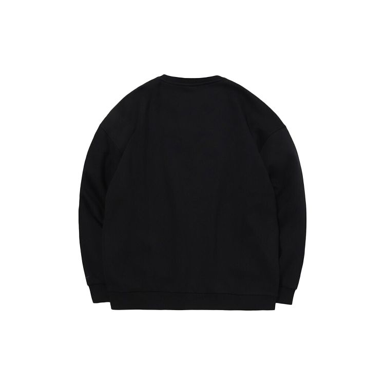 Li Ning Embroidered Casual Sports Pullover Long Sleeve Sweatshirt Unisex Sweatshirt Black AWDQB40-1