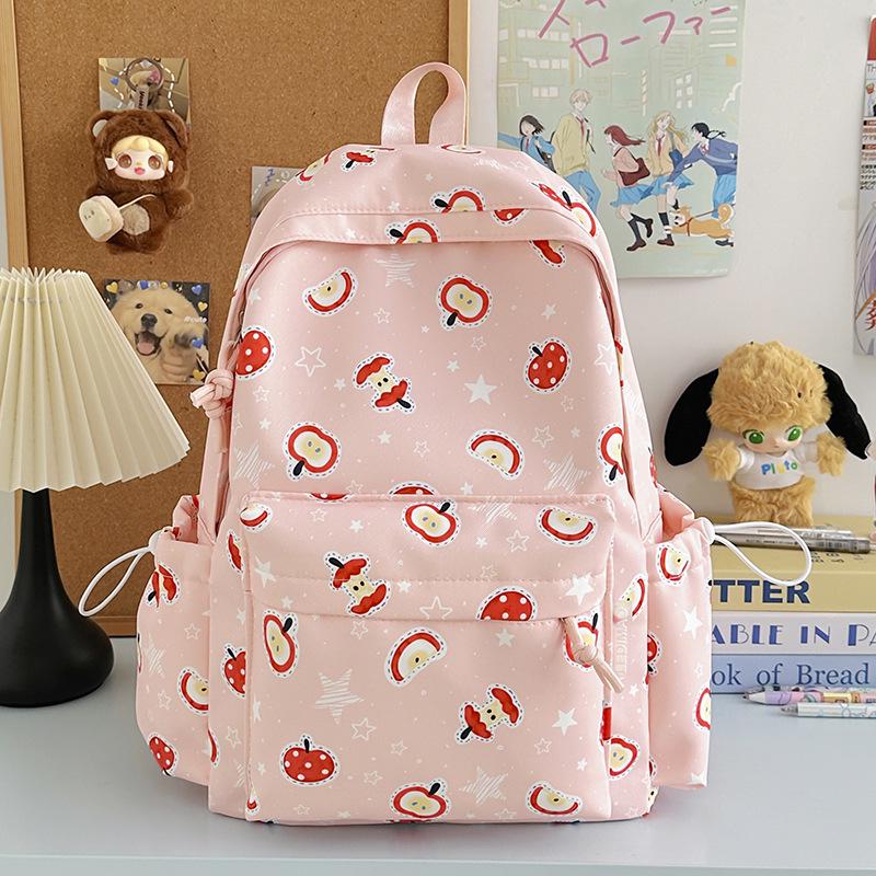Lightweight Cute Print Backpack for Middle & High School Girls: Large Capacity