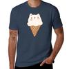 Ice Cream Cat Tshirt Big Size Short Sleeve Tee For Unisex
