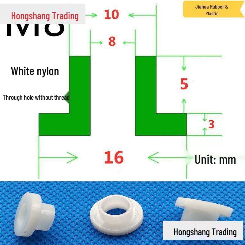 Step T-Shaped Nylon Insulating Bushing Washer, M3-M35 Thread Protection Spacer