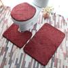 3PCS Home Bathroom Bath Mat Set Toilet Mat Non-slip Bath Mat Bathroom Carpet Shower Carpet Set Toilet Cover Floor Mat