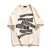 Übergröße Unisex Kreatives Buchstaben-Print Kurzarm-T-Shirt für Frauen