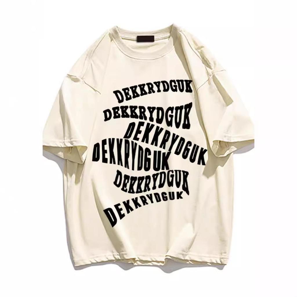 Übergröße Unisex Kreatives Buchstaben-Print Kurzarm-T-Shirt für Frauen