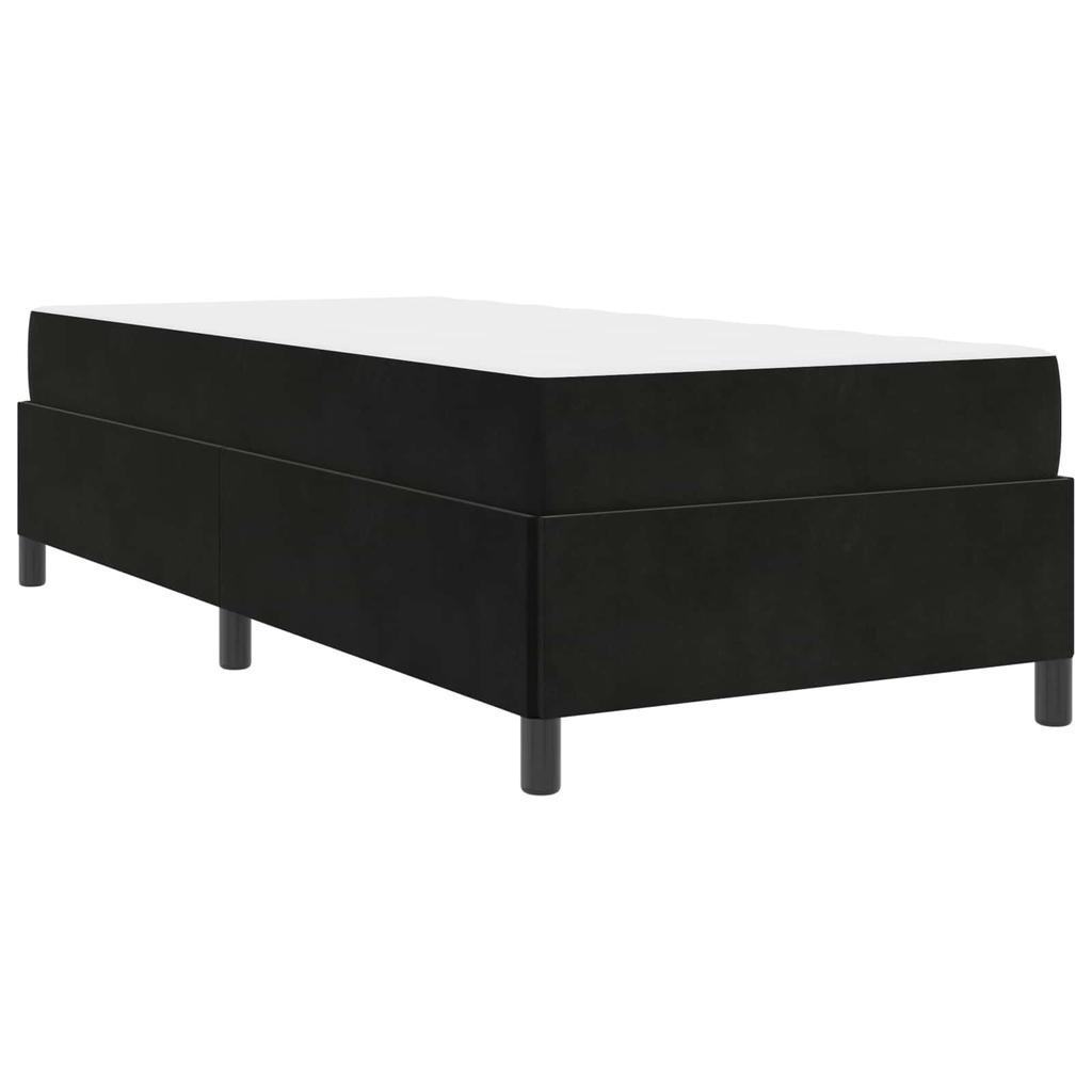 Bed Frame with Mattress Black 90 x 190 cm Fabric