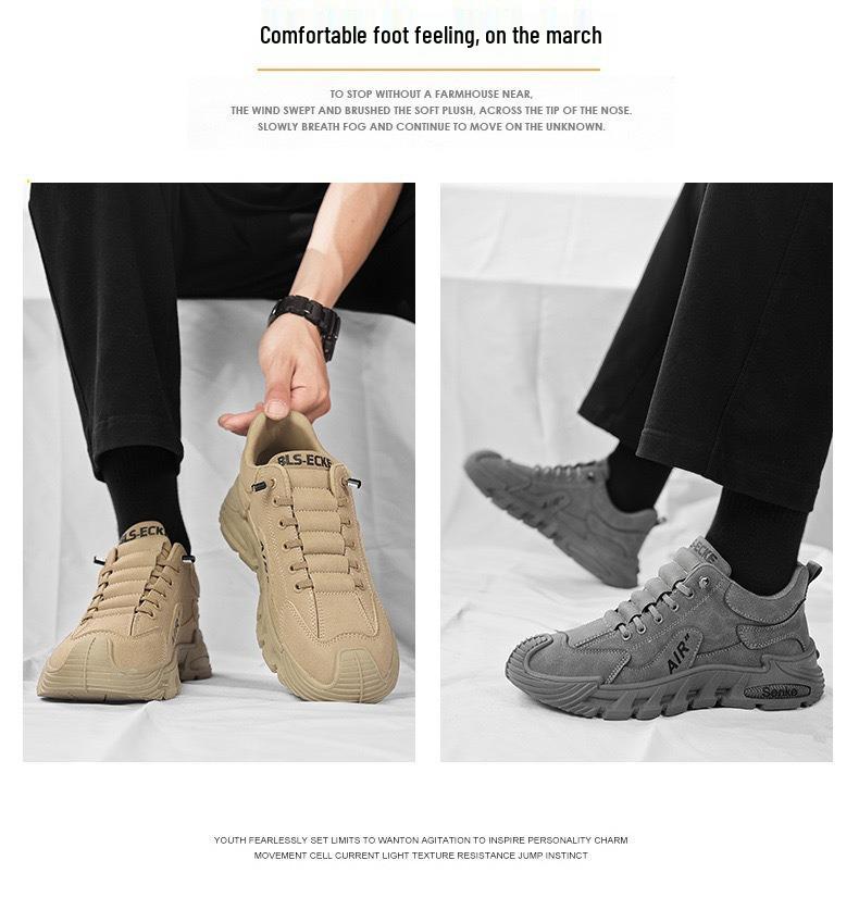 Men's Non-Slip Wear-Resistant Slip-On Work Shoes for Spring 2025