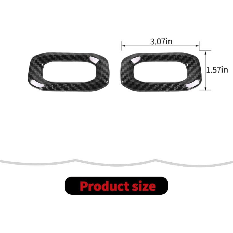 RT-TCZ Carbon Fiber Interior Door Lock Switch Cover Trim Frame Decoration Interior Accessories Compatible with Jeep Wrangler JL JLU & Gladiator JT