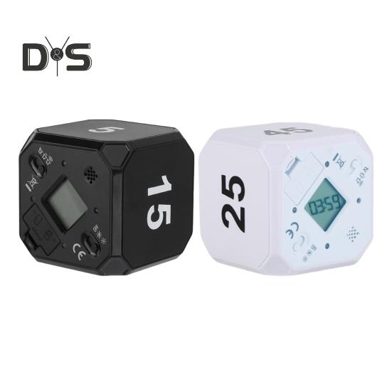 Temporizador de cubo giratorio de 5-15-25-45 minutos con pantalla LED y interruptor deslizante. Temporizador de productividad Pomodoro portátil con vibración y alarma silenciosa para el trabajo, el estudio y la cocina.