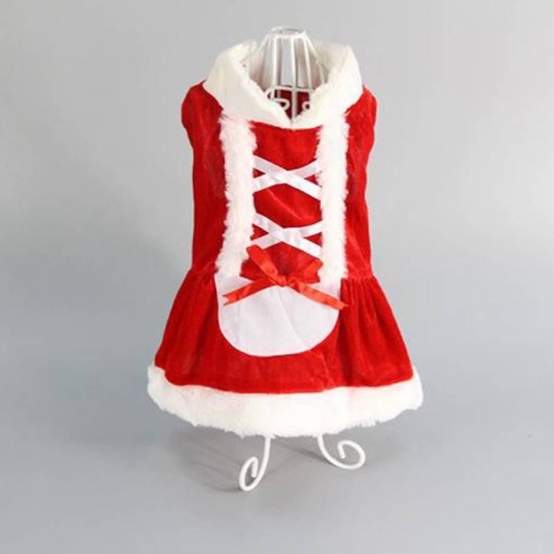 

Charming Pet Dog Santa Costume For Christmas Gatherings Durable Warm Clothing Dress,XXS