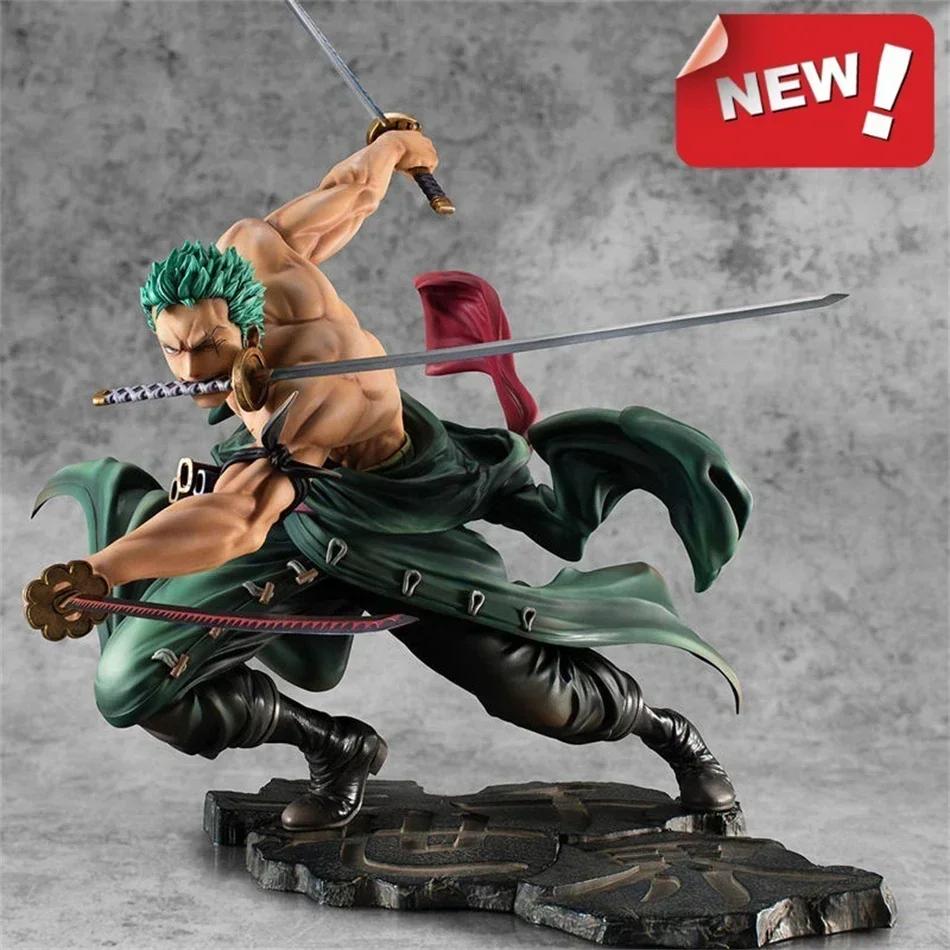One Piece Anime Figure GK Roronoa Zoro Three-blade Sa-maximum Manga Anime Statue Action Figure Collection Model Kids Toy