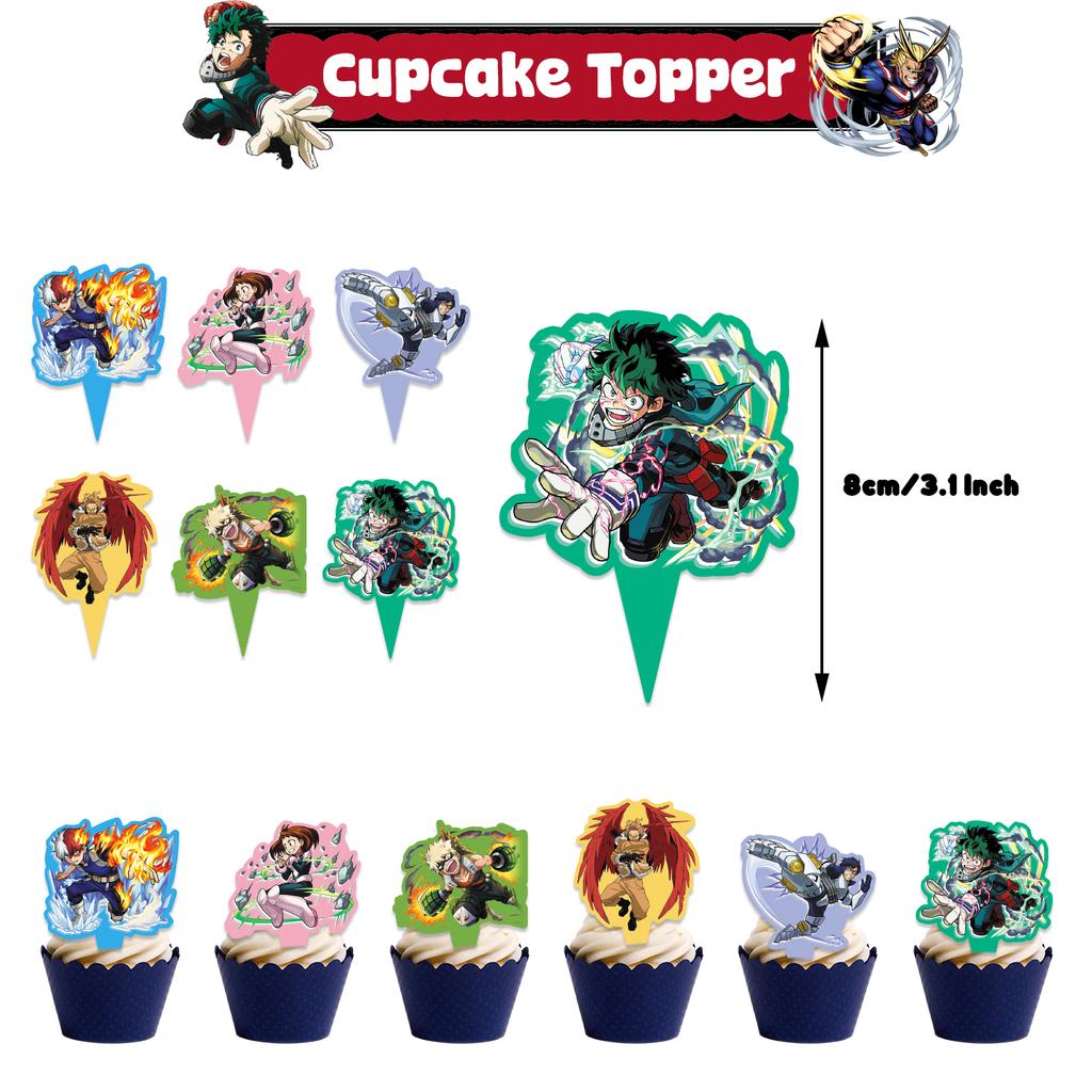 My Hero Academia Feste di Compleanno a Tema Decorazioni Set Palloncini Stoviglie Tovaglie Topper per Torta Articoli per Feste Baby Shower