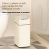Intelligent Wave-Sensing Waste Bin with Lid for Home Living Room Kitchen Bathroom Gap