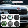 2 Stück 80mm 90mm Emblem für Skoda Fabia 1 2 Octavia a7 RS Superb Rapid Yeti Karoq Vision Auto Kopf Vorne Hinten Kofferraum Heckklappe Aufkleber