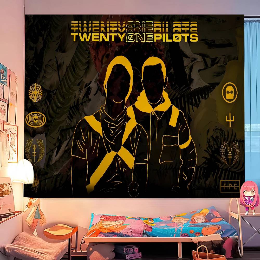 Twenty One Pilots Cartoon Tapestry Bohemian Wall Tapestries Mandala Home Decor