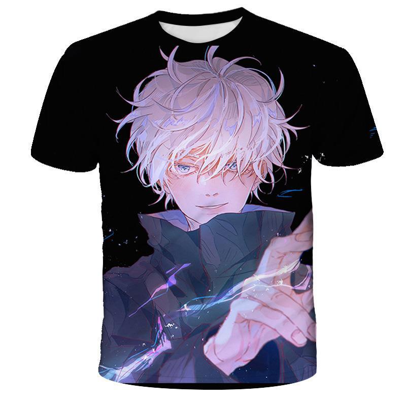 Summer Anime T-shirt 3D Digital Printing Anime Character Men's Short Sleeved T-shirt