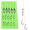 Bass Fishing Hooks Set 5pcs Durable Sharp Baitcasting Hooks for Angling And Tackle