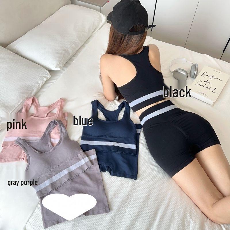 Damset med magkontrollerande sportbehå och yogabyxor: Vadderad, Utan bygel, Figurnära