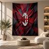 Decorative Tapestry,AC Milan Printed Wall Art, Lightweight Wall Hanging For Bedroom Background