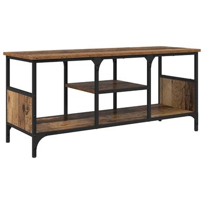 TV Cabinet Reclaimed Wood Style 100 X 35 X 45 Cm Engineered Wood and Iron