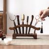 Simple Wooden Pen Holder Multifunction Tea Tools Storage Rack Desk Organizer  Office Supplies